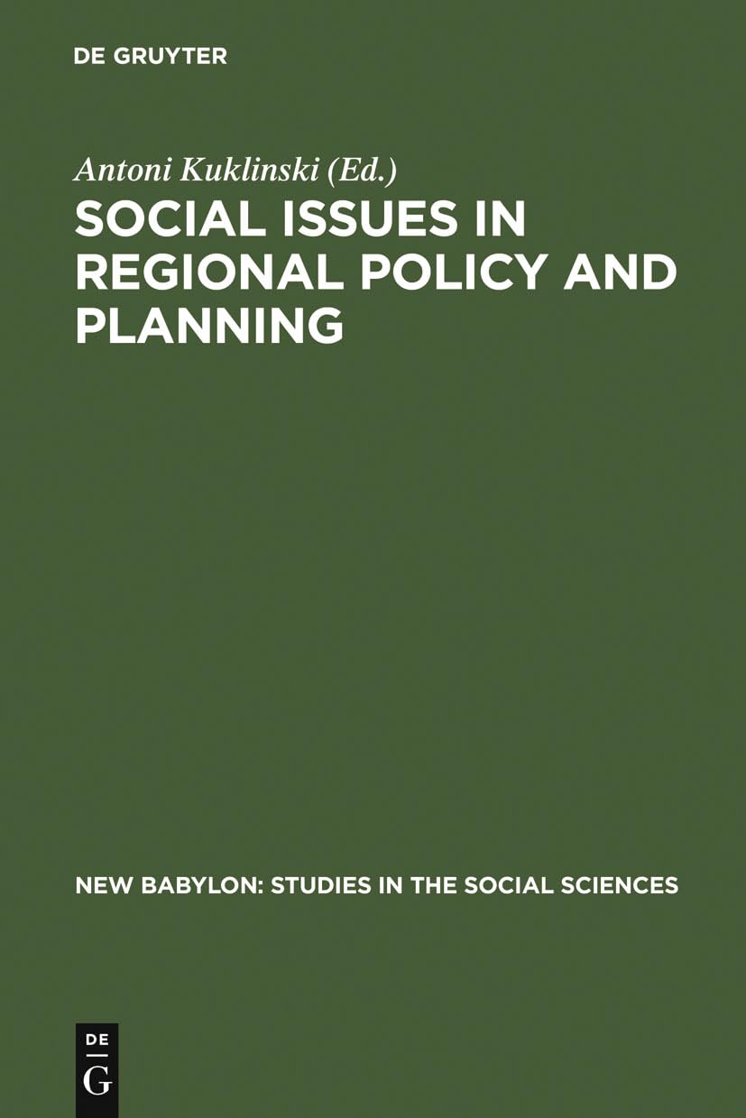 Social Issues in Regional Policy and Planning (New Babylon, 27) Law