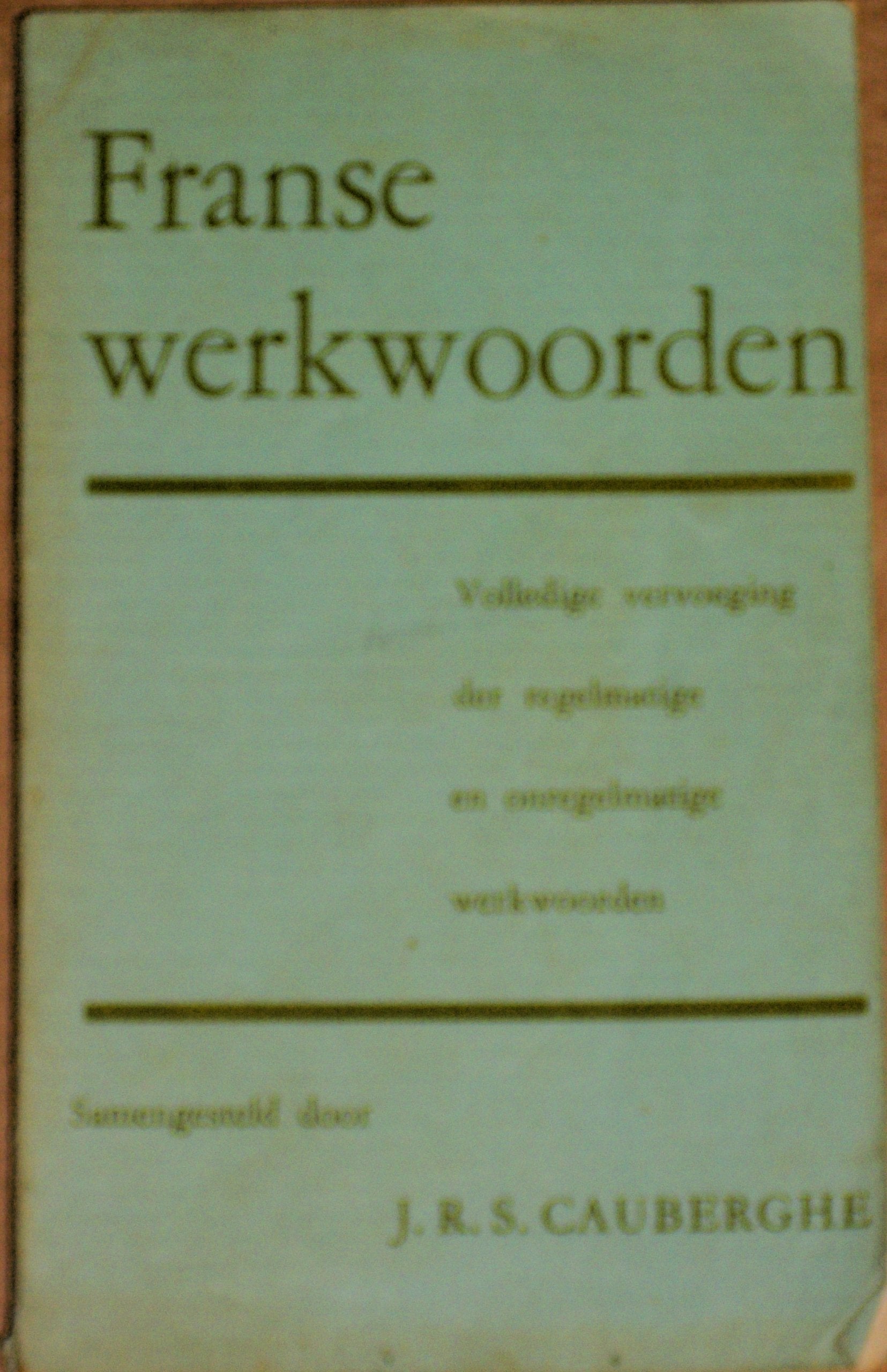 FRANSE WERKWOORDEN LEERBOEK book