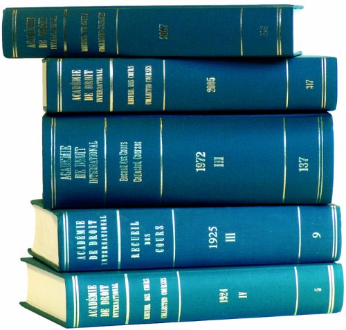 Recueil des Cours de l'Academie de Droit International de la Haye:Collected Courses of the Hague Academy of Int'l Law (Collected Courses of The Hague ... Law - Recueil des cours, Band 162) Law