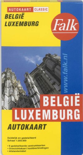 Belgien/Luxemburg Autokarte (Nr.381): Mit Stadtpln. u. Beschreibung d. Kunststädte sowie Ortsverz. Maßst. 1 : 250.000 Leisure, Home & Garden
