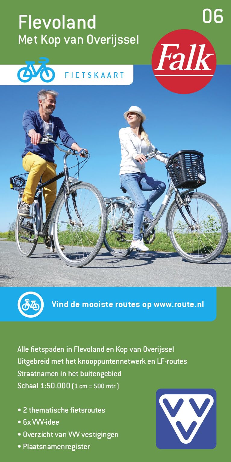 Kop van Overijssel: met Flevoland en Noordoostpolder (Falkplan fietskaart, 6) Leisure, Home & Garden