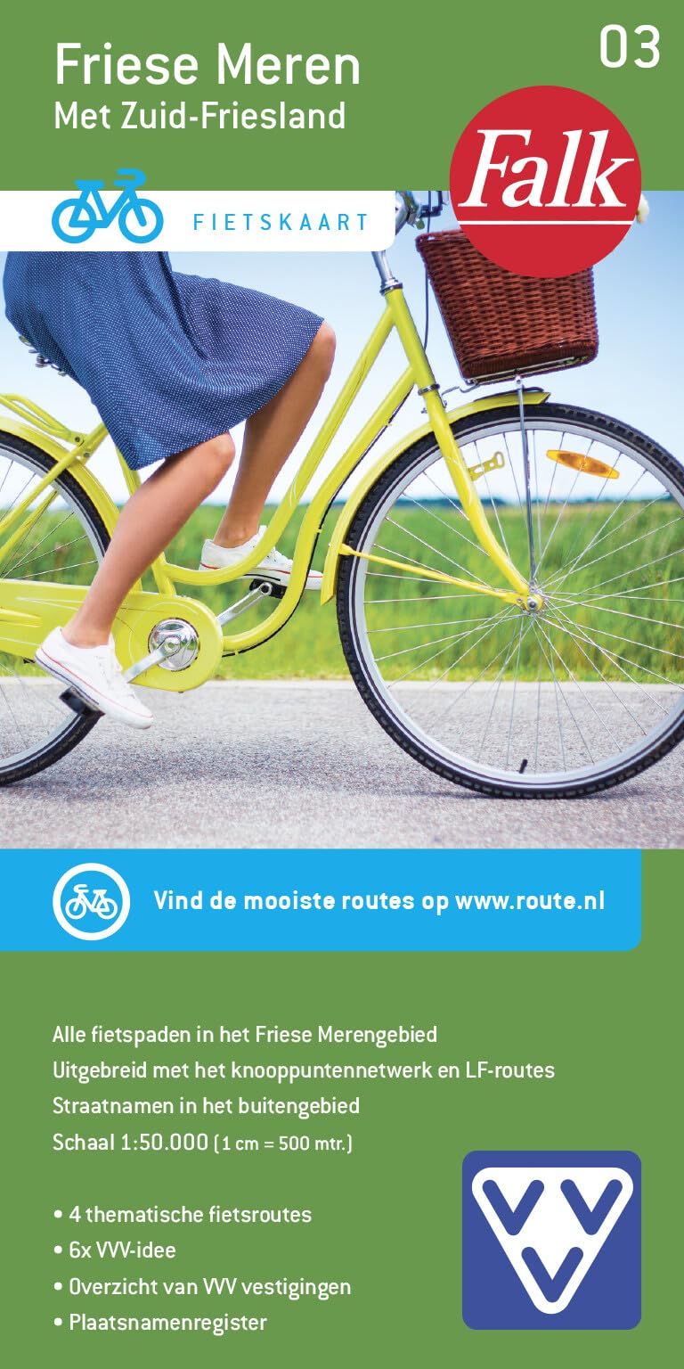Friese Meren 3 cycle map: met Zuid-Friesland (Falkplan fietskaart (03)) book