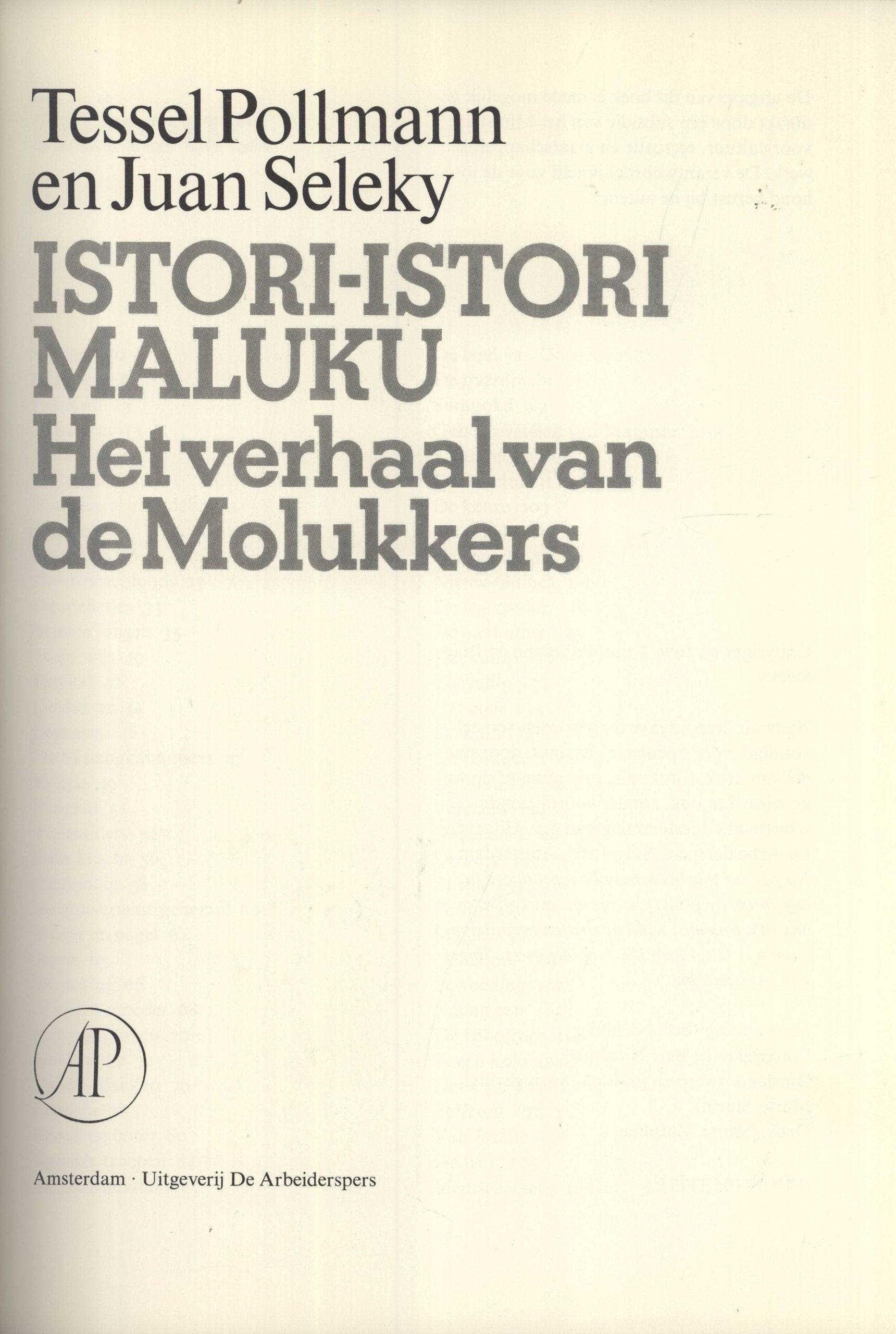Istori-istori Maluku: het verhaal van de Molukkers Books