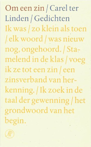Om een zin: gedichten book