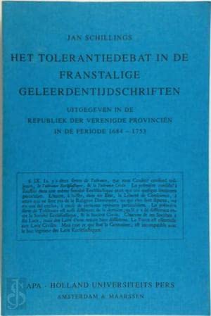 Het Tolerantiedebat in de Franstalige Geleerdentijdschriften Books