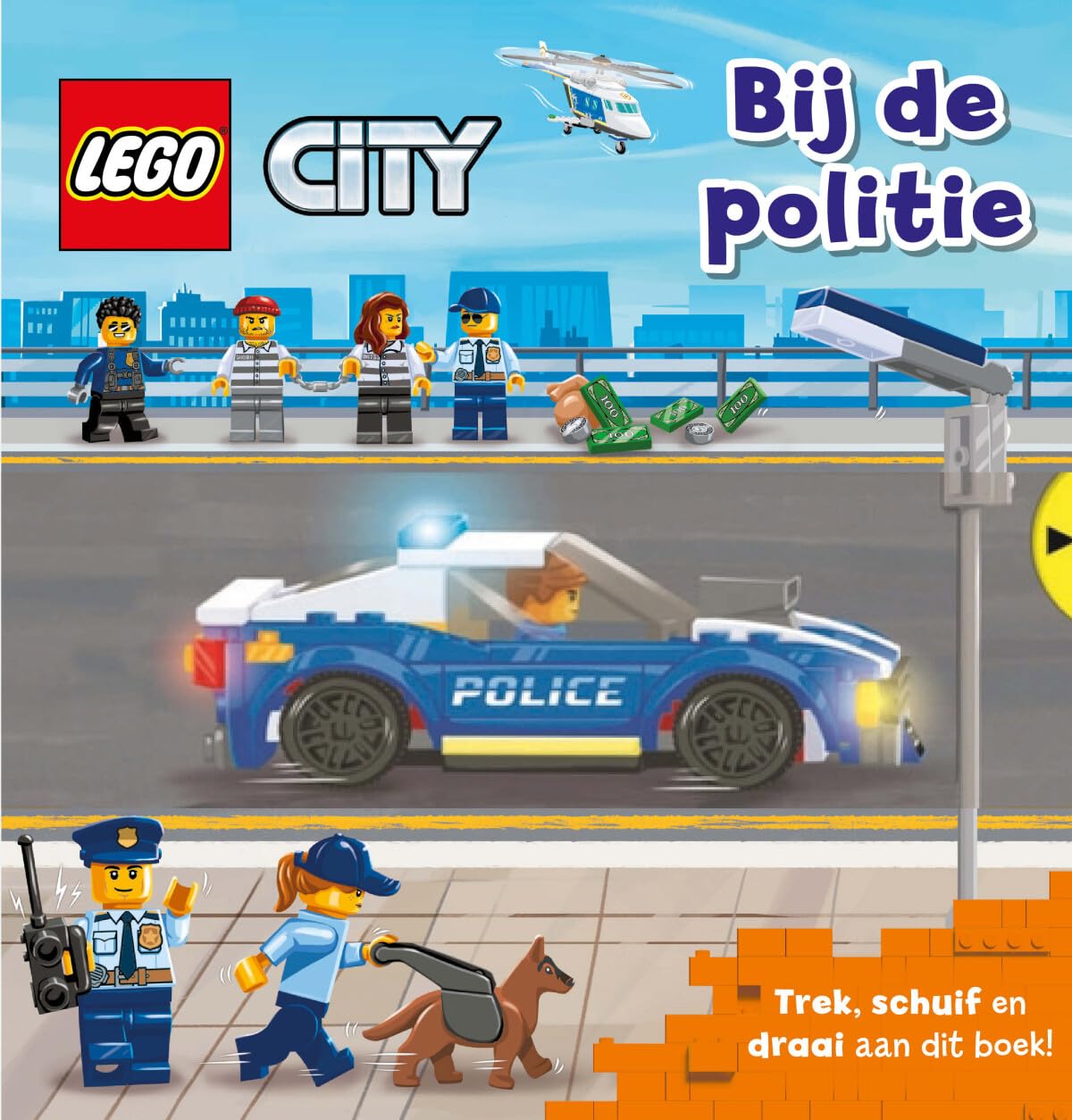 Bij de politie: trek, schuif en draai aan dit boek! book