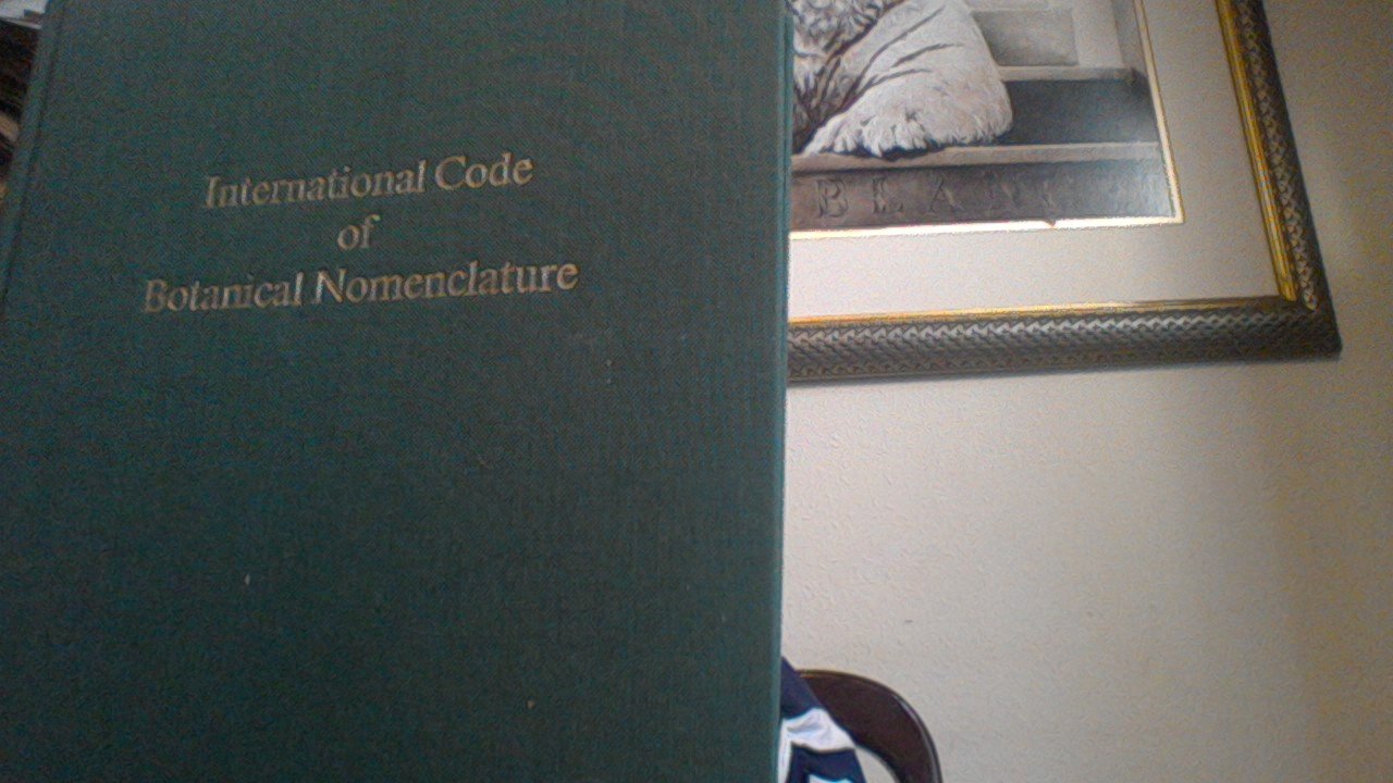 International Code of Botanical Nomenclature (Regnum Vegetabile, V. 111) Mathematics