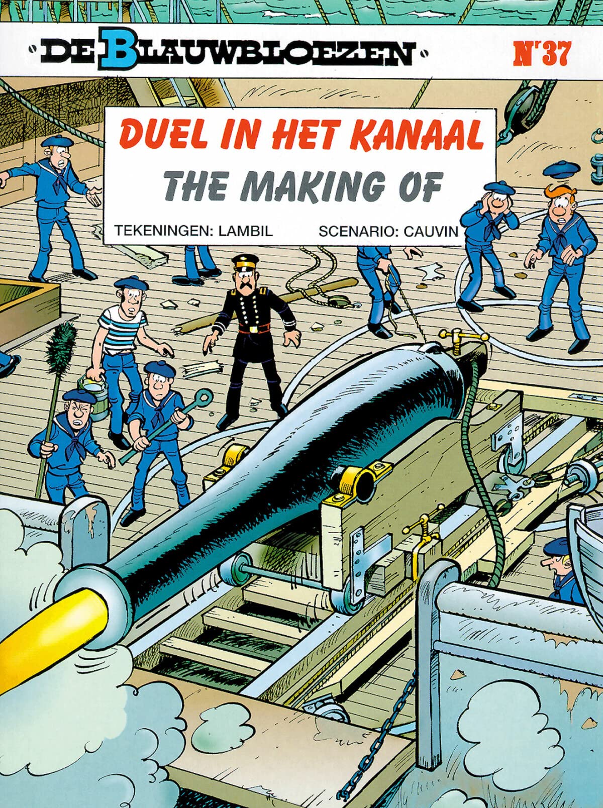 Duel in het kanaal (De blauwbloezen, 37) Cartoons