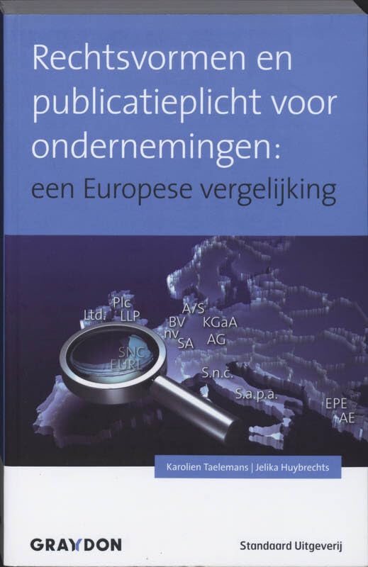Rechtsvormen en publicatieplicht voor ondernemingen: een Europese vergelijking book