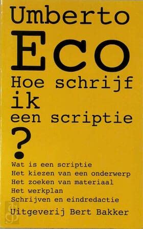 Hoe schrijf ik een scriptie ? Books