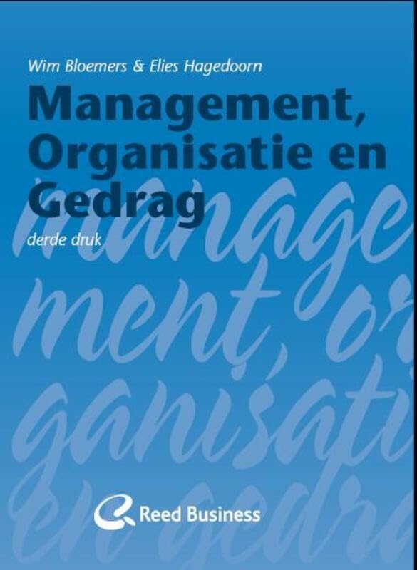 Management, organisatie en gedrag book