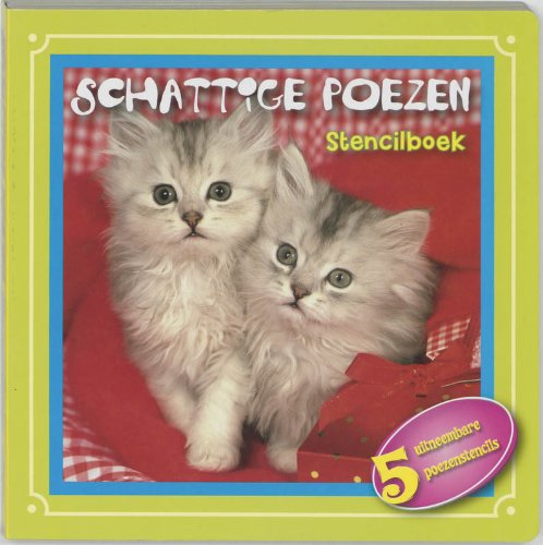 Schattige poezen: stencilboek Books