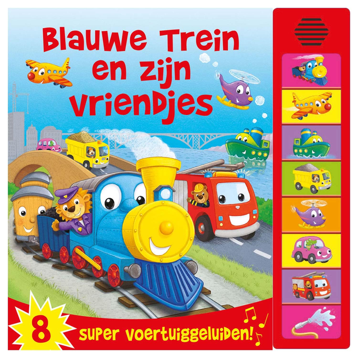 Blauwe trein en zijn vriendjes: 8 super voertuiggeluiden! Children's books