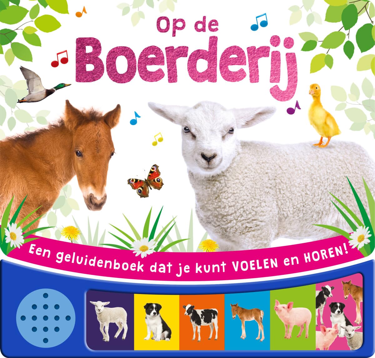 Op de boerderij: Een geluidenboek dat je kunt voelen en horen! book