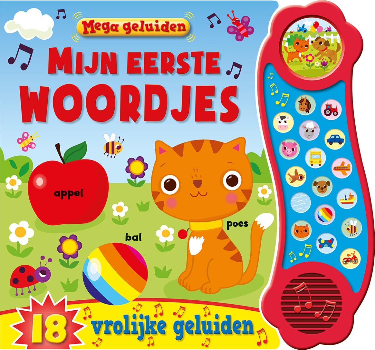 Geluidenboek Mijn eerste woordjes: 18 vrolijke geluiden book