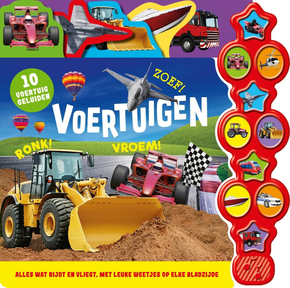Geluidenboek - Voertuigen: Alles wat rijdt en vliegt, met leuke weetjes op elke bladzijde book