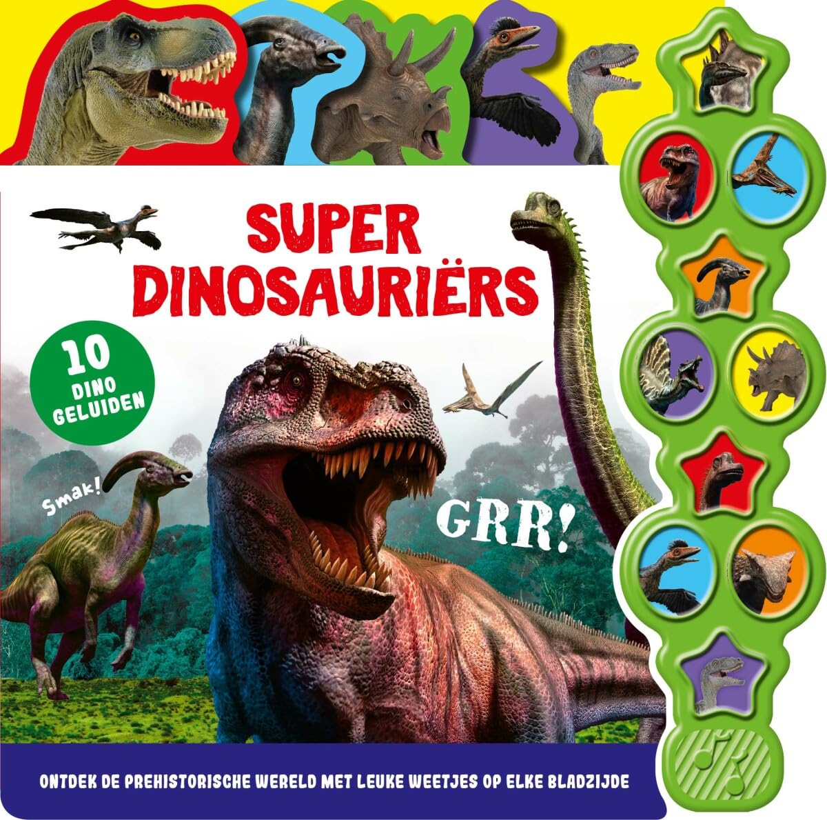 Geluidenboek - Superdinosauriërs: Ontdek de prehistorische wereld met leuke weetjes op elke bladzijde book