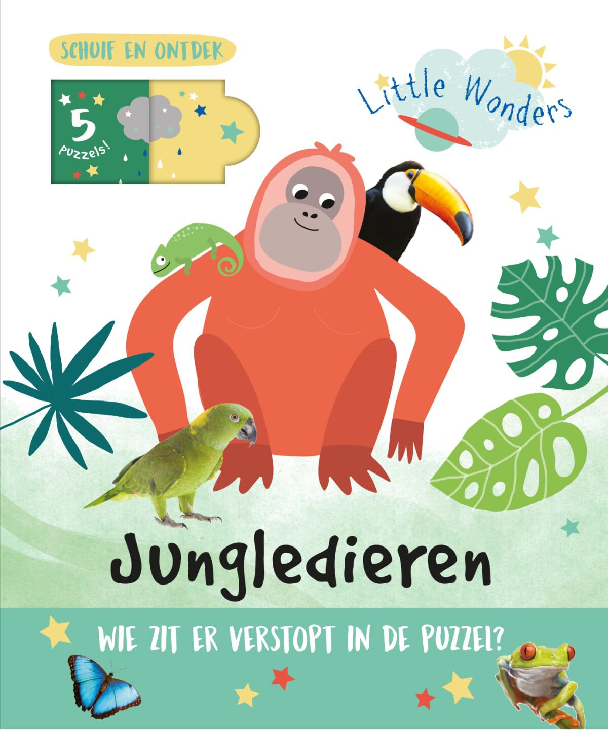 Jungledieren: wie zit er verstopt in de puzzel? book