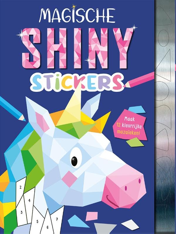 Magische shiny stickers: Maak 12 kleurrijke mozaïeken! book