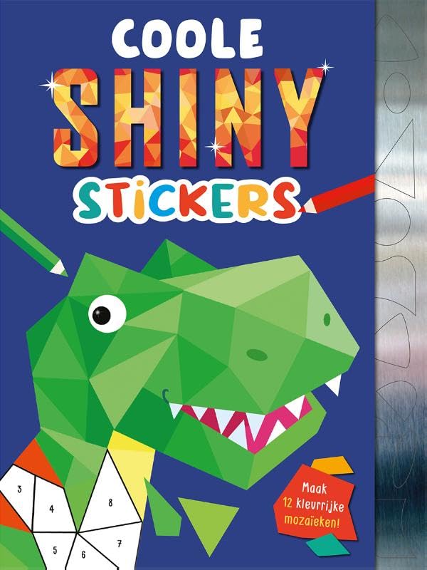 Coole shiny stickers: Maak 12 kleurrijke mozaïeken! book