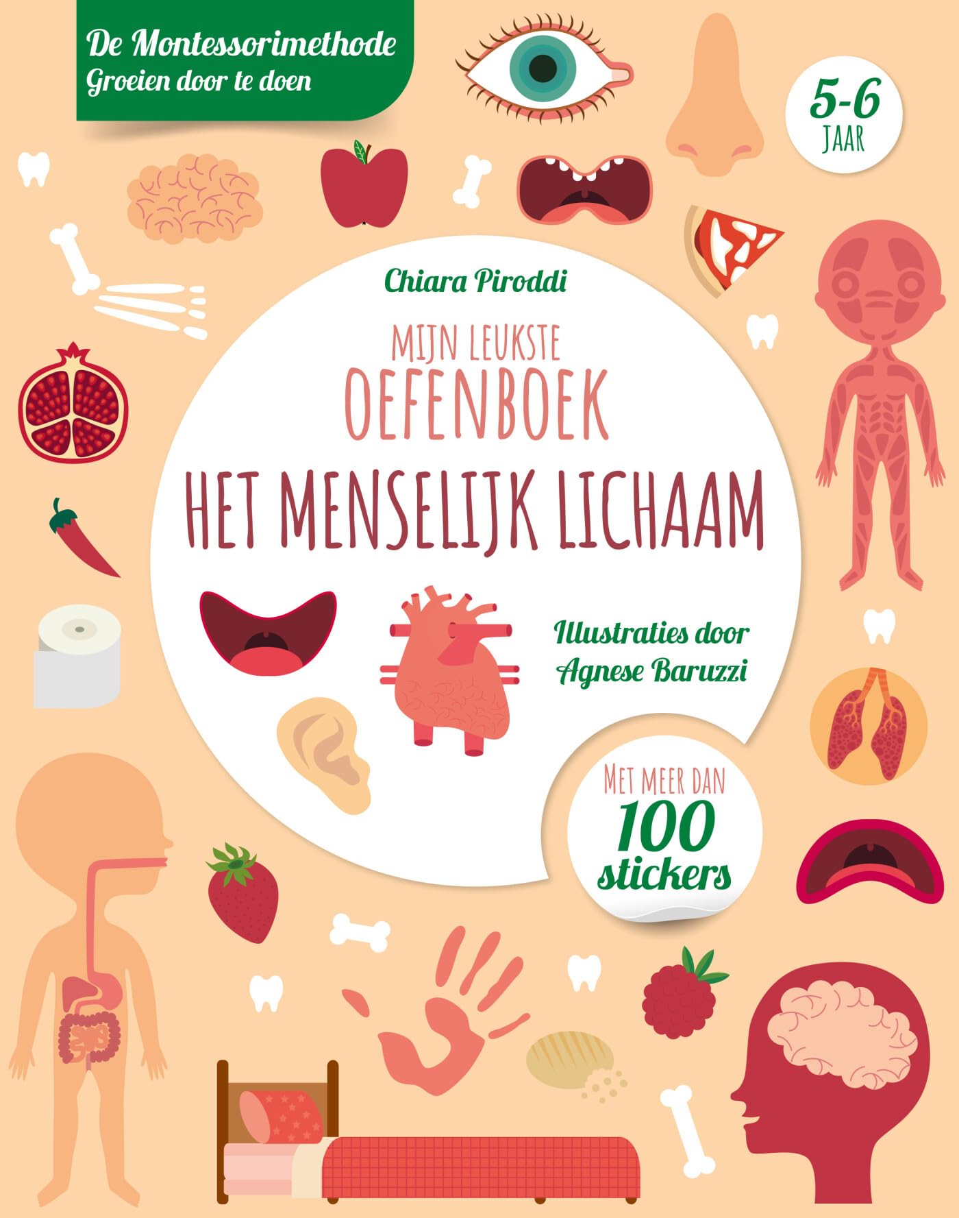 Mijn leukste oefenboek het menselijk lichaam: Met meer dan 100 stickers book