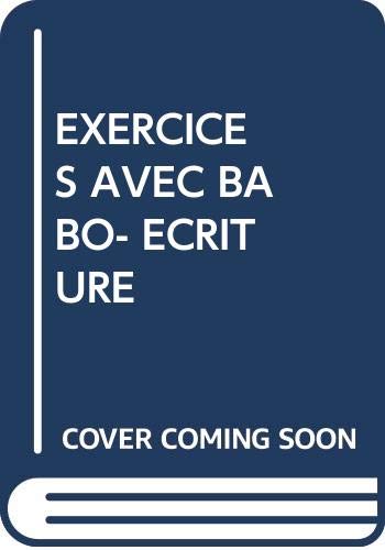 Exercices Avec Babo- Ecriture book