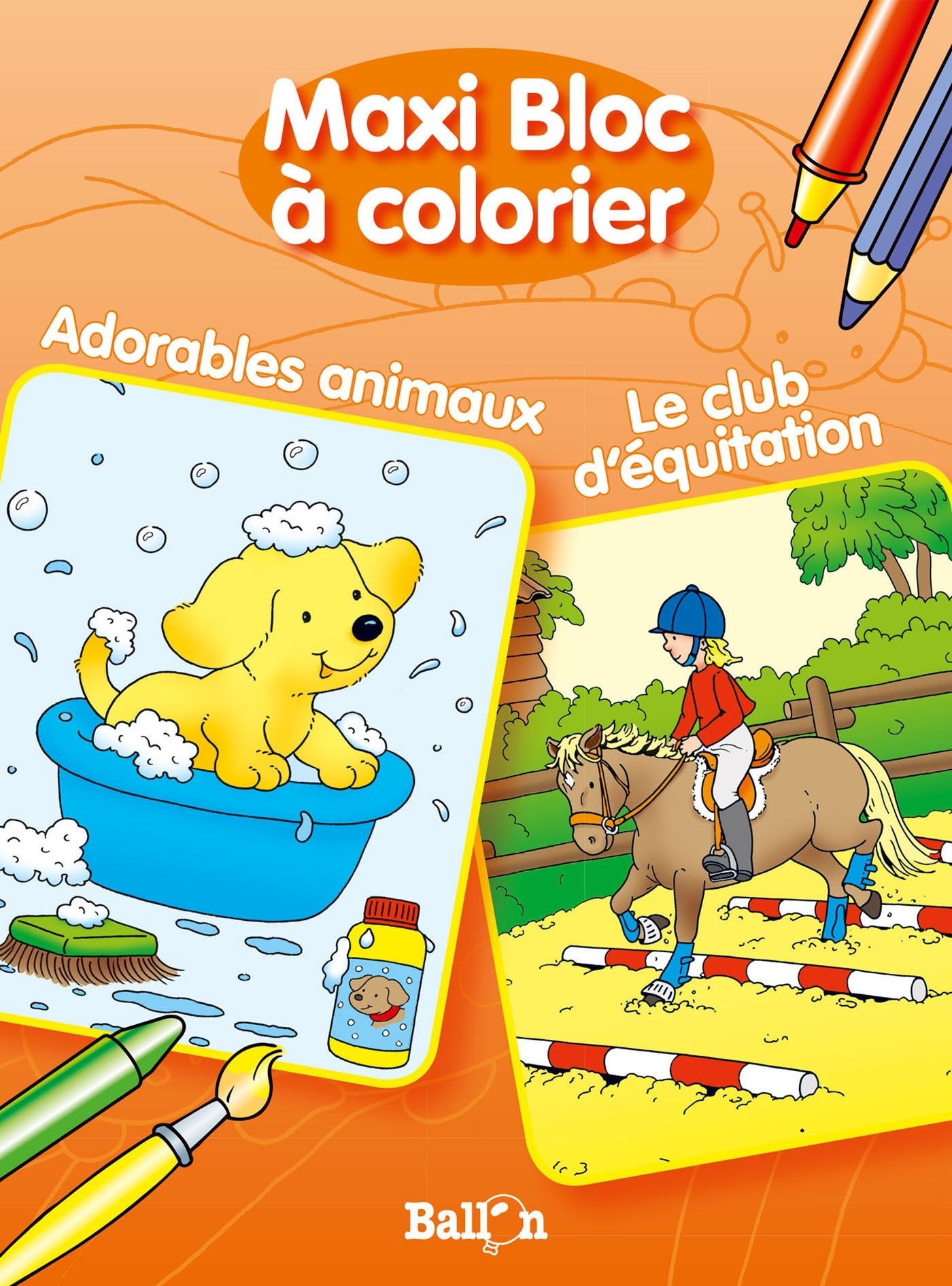 Adorables animaux / Le Club d'équitation (Maxi bloc à colorier, 1) Tiptoi & Games