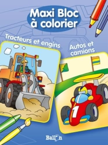 Autos et camions / Tracteurs et engins (Maxi bloc à colorier, 1) Tiptoi & Games