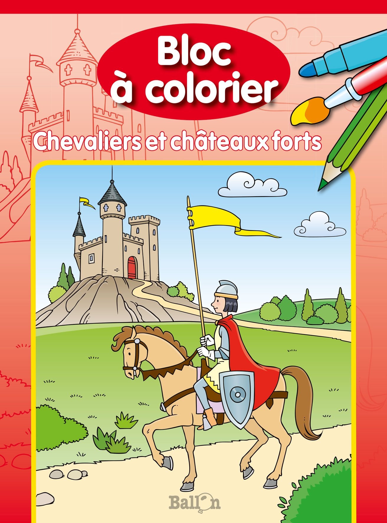 Chevaliers et chateaux (Bloc à colorier, 1) Tiptoi & Games