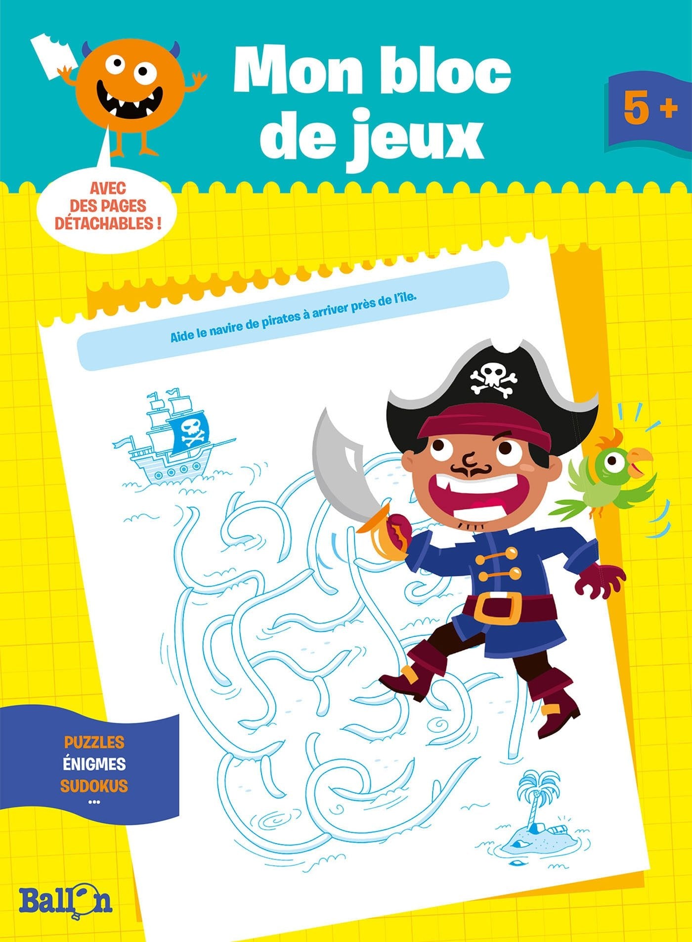 Mon bloc de jeux, 5 + : puzzles, énigmes, sudokus... book