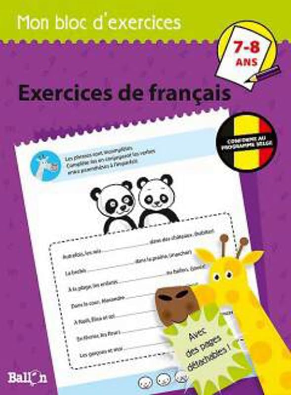 Exercices de français 7-8 ans (Mon bloc d'exercices, 1) Tiptoi & Games