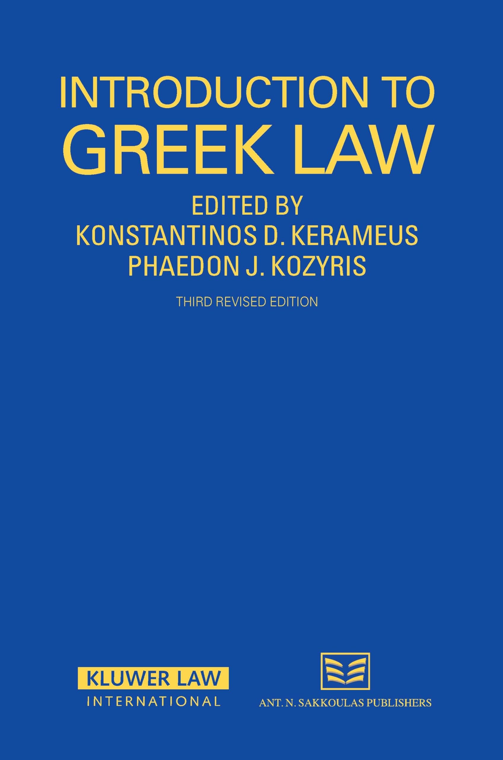 Introduction to Greek Law, 3rd Revised Edition Law