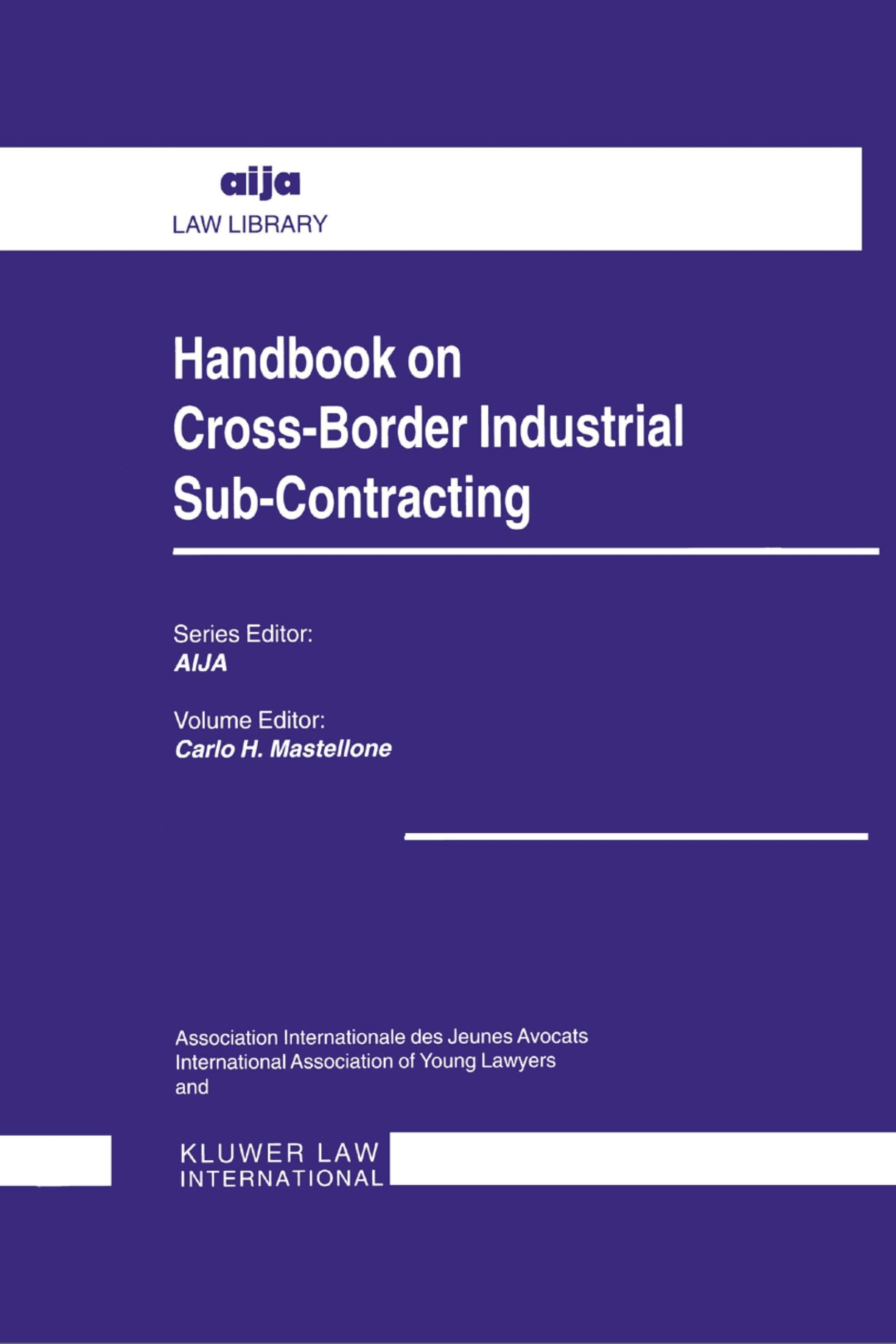 Handbook on Cross-Border Industrial Sub-Contracting book
