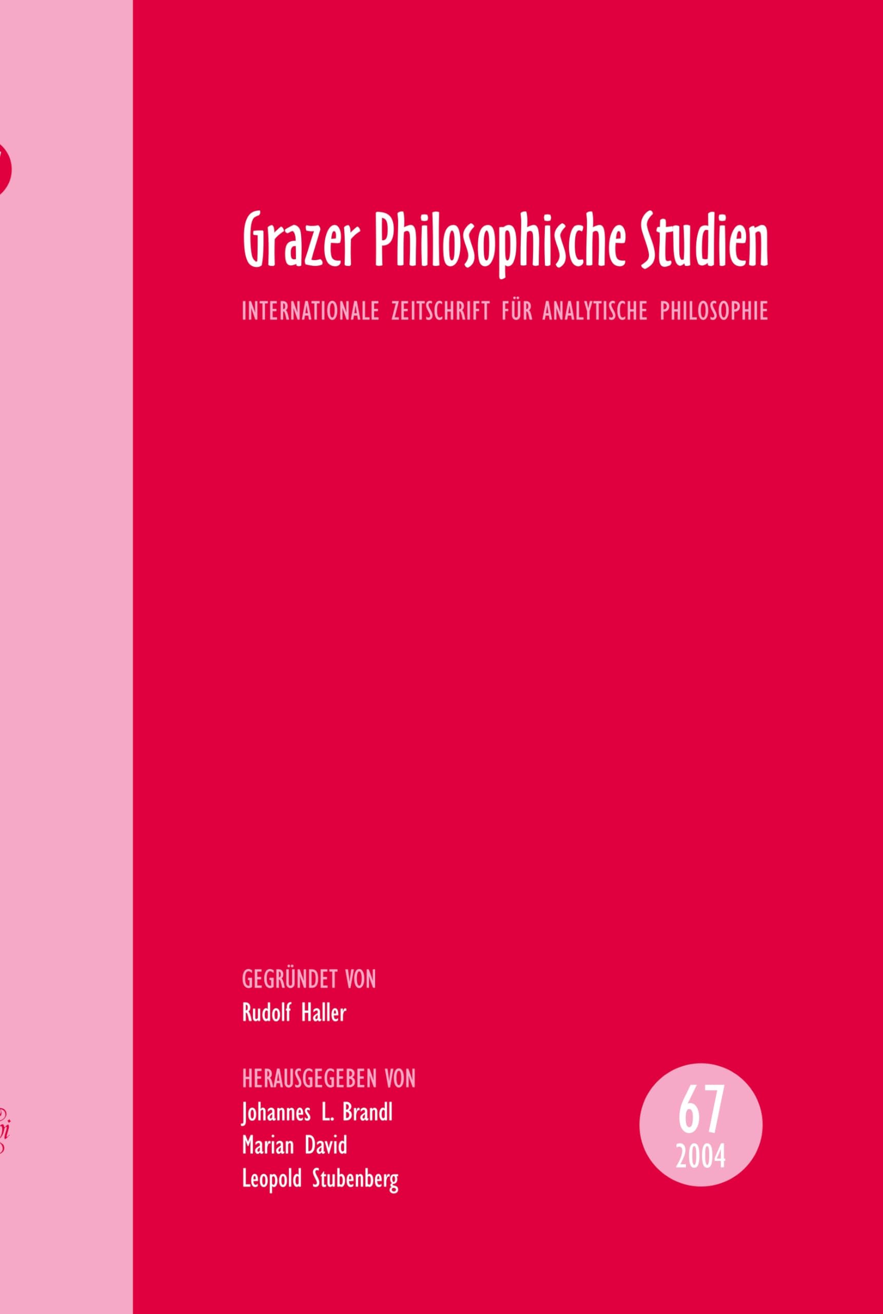 Grazer Philosophische Studien Philosophy
