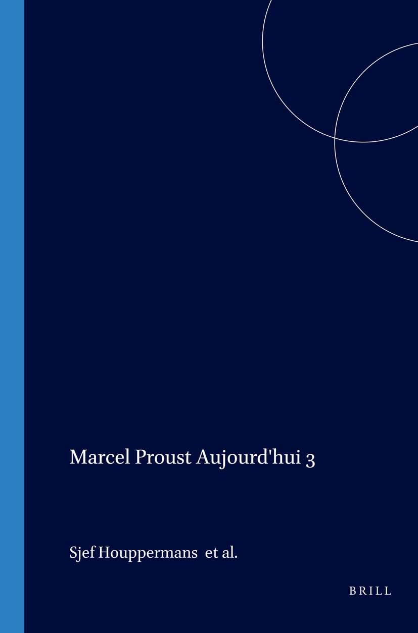 Marcel Proust Aujourd'hui Social Sciences