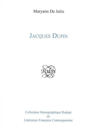 Product Image: Jacques Dupin