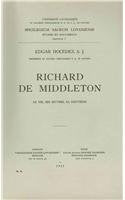 Richard De Middleton: Sa Vie, Ses Oeuvres, Sa Doctrine (Spicilegium Sacrum Lovaniense, Band 7) Reference Books
