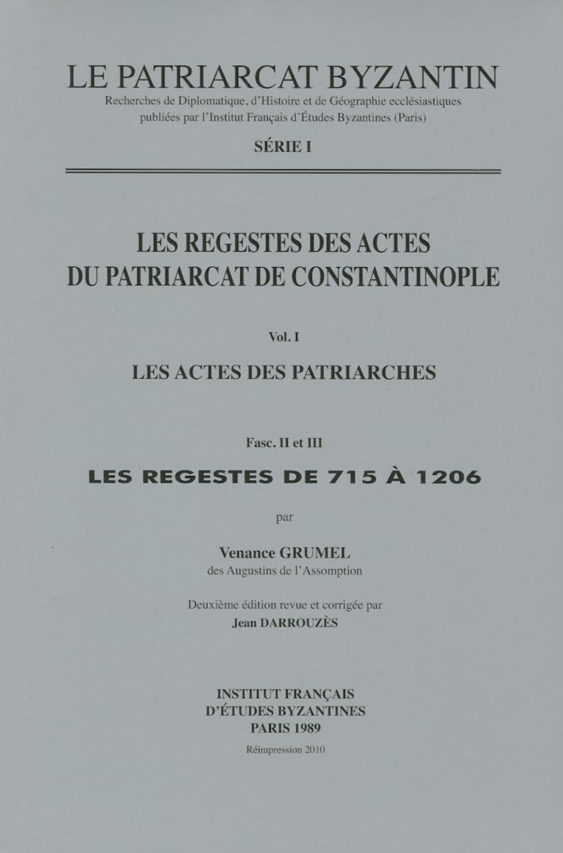 Les Actes des Patriarches II-III: Les Regestes de 715 a 1206 book