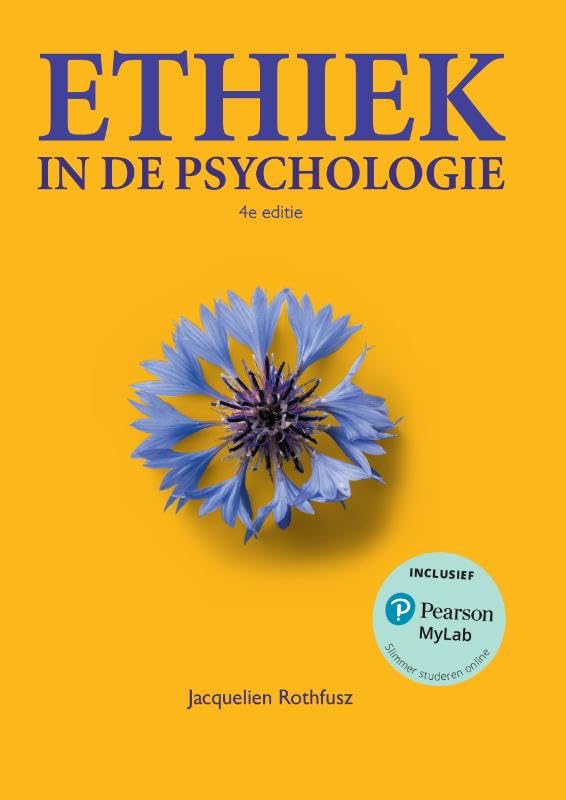 Ethiek in de psychologie book
