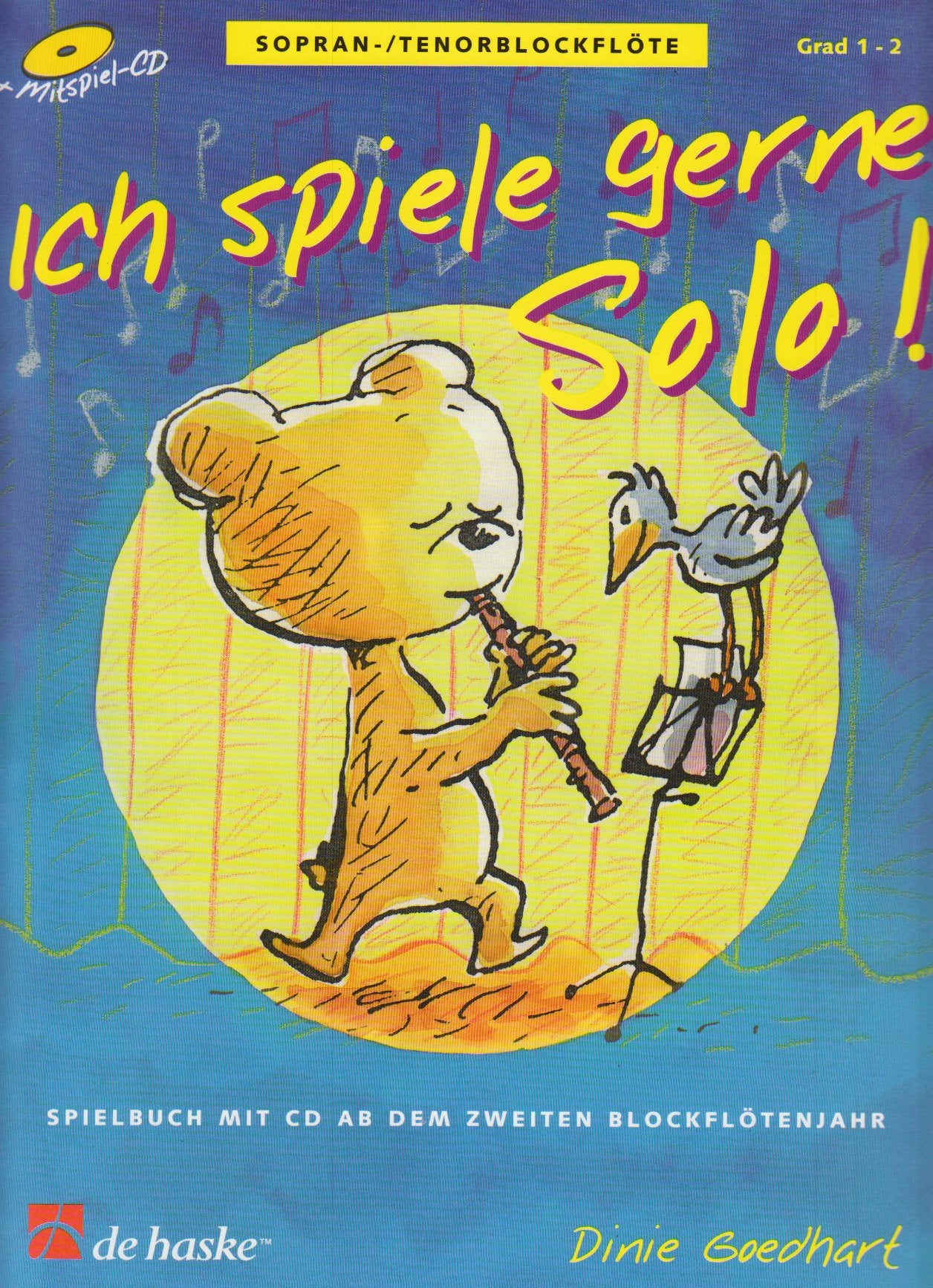 Ich spiele gerne Solo!, für Sopran-/Tenorblockflöte, m. Audio-CD: Spielbuch. Ab dem zweiten Blockflötenjahr. Grad 1-2 Sheet Music