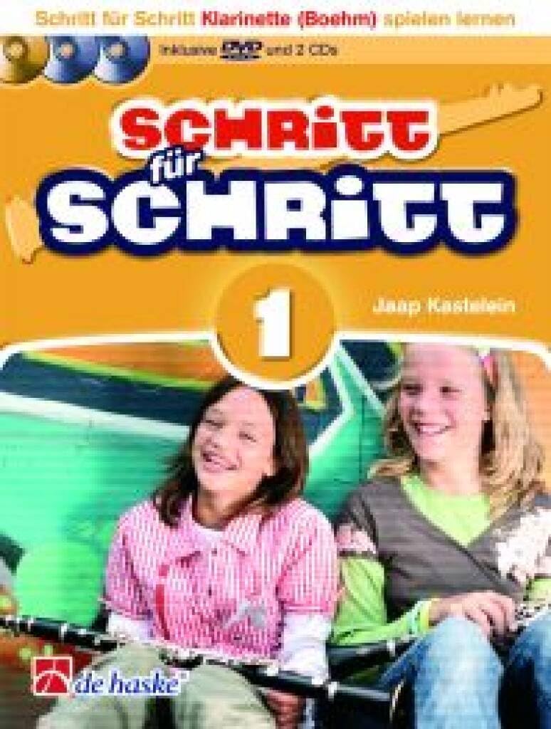 Schritt für Schritt, für Klarinette (Boehm), m. 1 DVD + 2 Audio-CDs.Bd.1: In einfachen Schritten Klarinette spielen lernen. Inkl. 2 Play-Along-CDs (CLARINETTE) Books