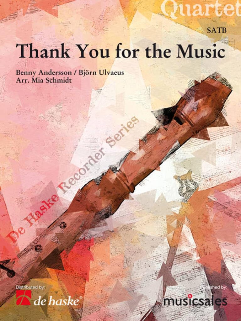 Thank You for the Music, für Blöckflötenquartett, Partitur u. Einzelstimmen Sheet Music