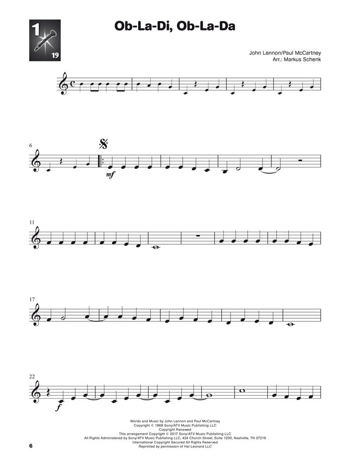 Hören, lesen & spielen - The Beatles - Spielbuch. Klarinette Solo. Enthält Online-Audio Sheet Music