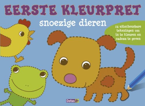 Eerste kleurpret snoezige dieren: 24 uitscheurbare tekeningen om in te kleuren en cadeau te geven book