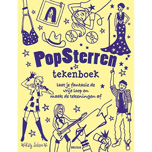 Popsterren tekenboek: Laat je fantasie de vrije loop en maak de tekeningen af book