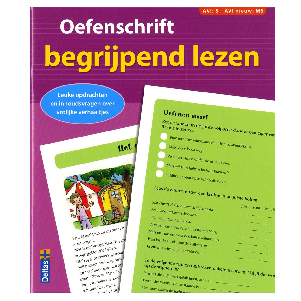 Oefenschrift begrijpend lezen (AVI:5 AVI nieuw: M5) (roze): Leuke opdrachten en inhoudsvragen over vrolijke verhaaltjes book