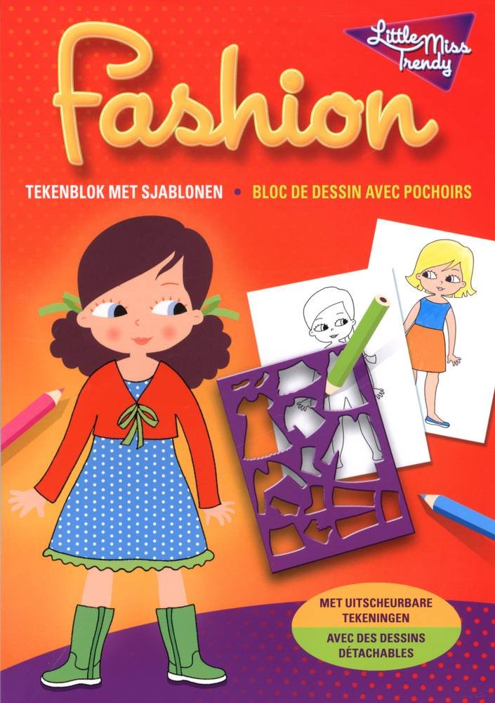 Fashion tekenblok met sjablonen Little Miss Trendy / Bloc de dessin avec pochoirs Little Miss Trendy: Met uitscheurbare tekeningen Tiptoi & Games