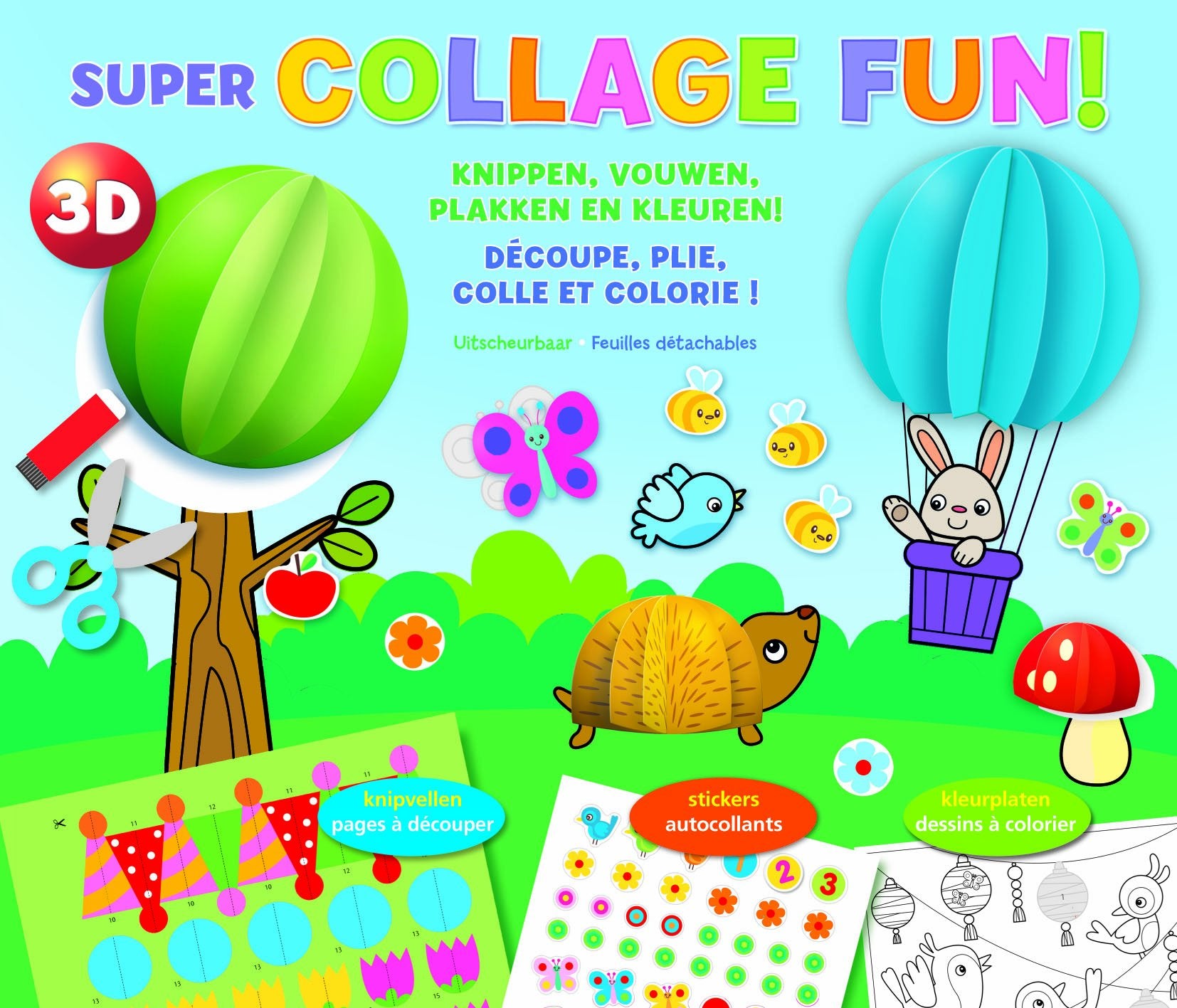 Super collage fun 3D: knippen, vouwen, plakken en kleuren Tiptoi & Games