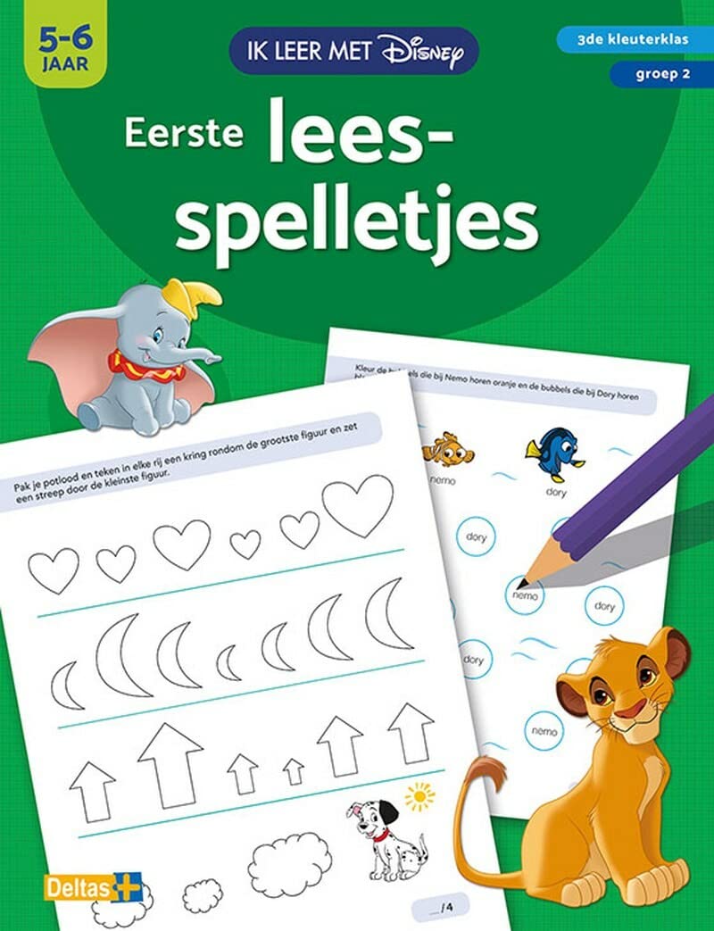 Disney Ik leer met - Eerste leesspelletjes (5-6 j.): 3de kleuterklas - 5-6 jaar - groep 2 (Ik leer met Disney) Novels & Short Stories