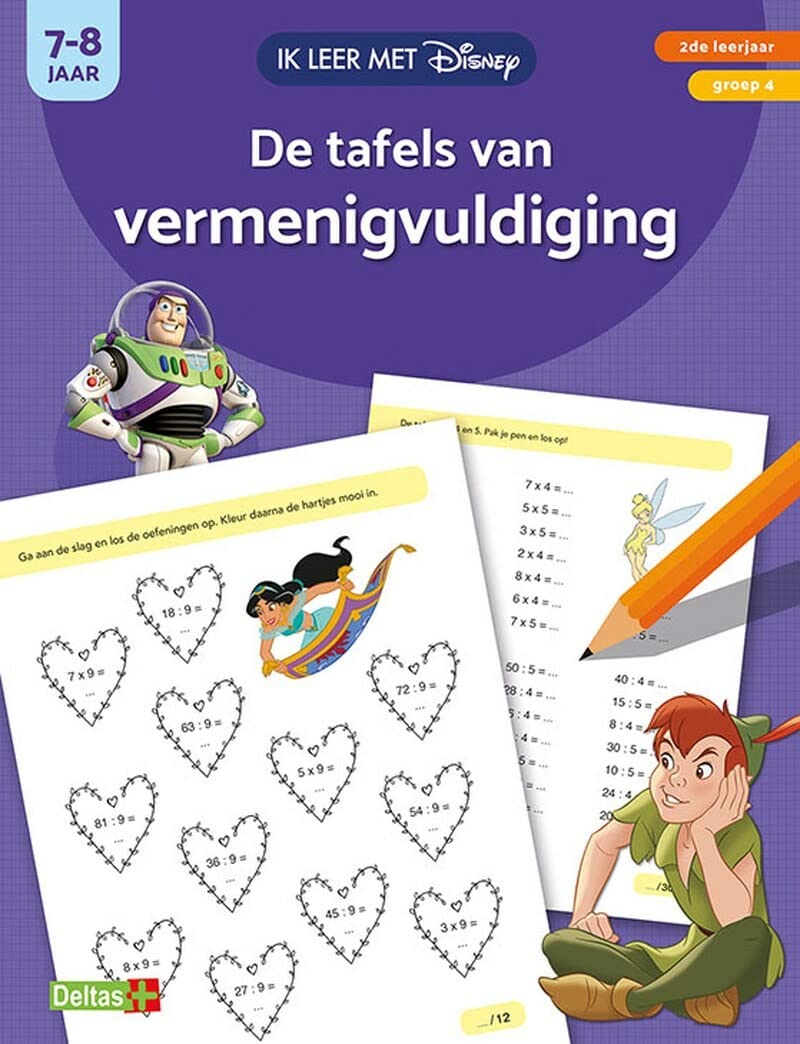 De tafels van vermenigvuldiging (7-8 j.): 2de leerjaar - 7-8 jaar - groep 4 (Ik leer met Disney) Non-fiction